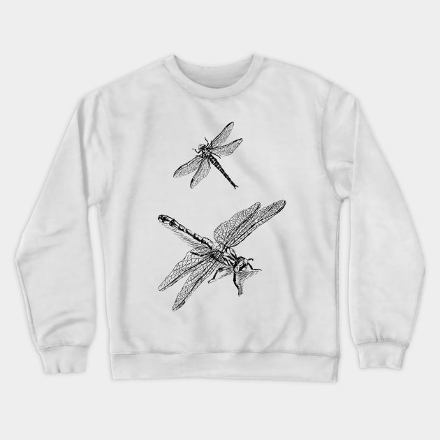 Dragonflies Print Crewneck Sweatshirt by rachelsfinelines